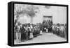 Pueblo Dance Gathering, 1900-American Photographer-Framed Stretched Canvas