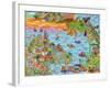 Pueblo del Mar-Debra Denise Purcell-Framed Giclee Print