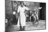 Pueblo Girl and Burro, 1900-American Photographer-Mounted Photographic Print