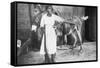 Pueblo Girl and Burro, 1900-American Photographer-Framed Stretched Canvas