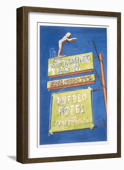 Pueblo Hotel, 2001-Lucy Masterman-Framed Giclee Print