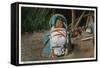 Pueblo Indian Baby Snug as a Bug in a Rug in his Papoose-Lantern Press-Framed Stretched Canvas