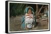 Pueblo Indian Baby Snug as a Bug in a Rug in his Papoose-Lantern Press-Framed Stretched Canvas