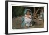 Pueblo Indian Baby Snug as a Bug in a Rug in his Papoose-Lantern Press-Framed Art Print