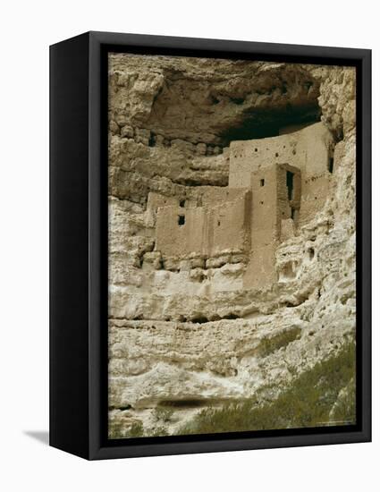 Pueblo Indian Montezuma Castle Dating from 1100-1400 AD, Sinagua, Arizona, USA-Walter Rawlings-Framed Stretched Canvas