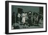 Pueblo Indian Village (Distribution of Beef at San Carlos Agency) C.1889 (Oil on Canvas)-Frederic Remington-Framed Giclee Print