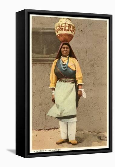 Pueblo Indian Water Carrier-null-Framed Stretched Canvas