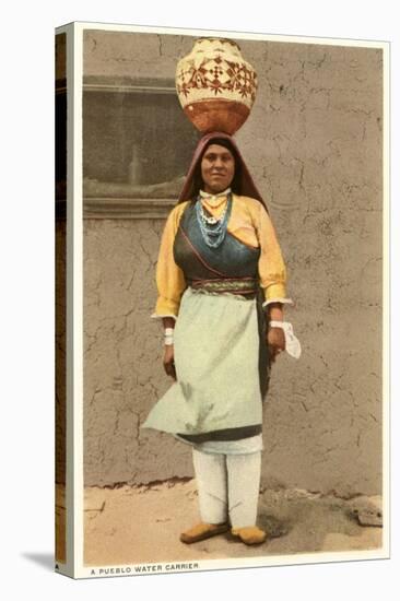 Pueblo Indian Water Carrier-null-Stretched Canvas