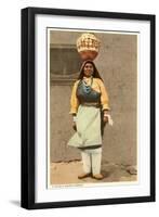 Pueblo Indian Water Carrier-null-Framed Art Print