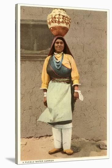 Pueblo Indian Water Carrier-null-Stretched Canvas