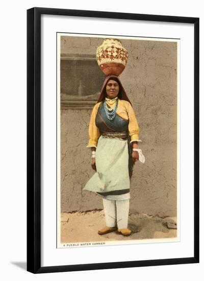 Pueblo Indian Water Carrier-null-Framed Art Print