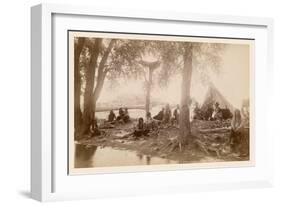 Pueblo Indians at Taos, New Mexico-null-Framed Art Print