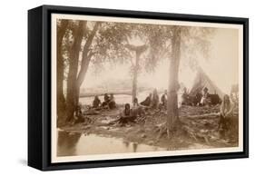 Pueblo Indians at Taos, New Mexico-null-Framed Stretched Canvas