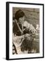 Pueblo Woman Silversmith-null-Framed Art Print