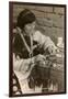 Pueblo Woman Silversmith-null-Framed Art Print