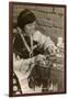 Pueblo Woman Silversmith-null-Framed Art Print