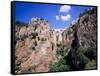 Puente Nuevo Bridge Above the Gorge of the Guadalevin River, Ronda, Malaga Province, Andalusia-null-Framed Stretched Canvas