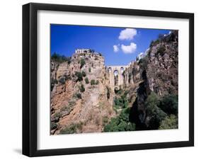 Puente Nuevo Bridge Above the Gorge of the Guadalevin River, Ronda, Malaga Province, Andalusia-null-Framed Photographic Print