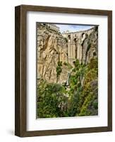 Puente Nuevo (New Bridge) over the El Tajo Gorge of the River Guadalevin, Ronda, Andalucia, Spain-Giles Bracher-Framed Photographic Print