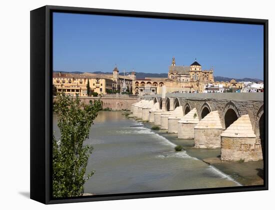 Puente Romano over the Rio Guadalquivir, Old Town, Cordoba, Andalusia, Spain, Europe-Hans Peter Merten-Framed Stretched Canvas