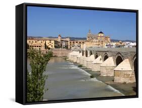 Puente Romano over the Rio Guadalquivir, Old Town, Cordoba, Andalusia, Spain, Europe-Hans Peter Merten-Framed Stretched Canvas