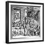 Puerperium in Frankfurt in the 16th Century-null-Framed Giclee Print