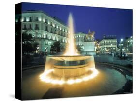 Puerta Del Sol, Madrid, Spain-Walter Bibikow-Stretched Canvas