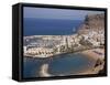 Puerto and Playa Mogan, Grand Canary, Canary Islands, Spain, Atlantic, Europe-Rolf Richardson-Framed Stretched Canvas