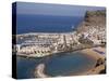 Puerto and Playa Mogan, Grand Canary, Canary Islands, Spain, Atlantic, Europe-Rolf Richardson-Stretched Canvas