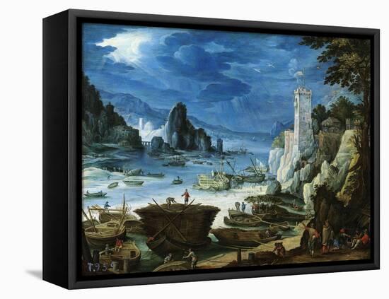 Puerto Con Castillo, Ca. 1601-Paul Bril-Framed Stretched Canvas