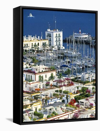 Puerto de Mogan, Gran Canaria, Canary Islands, Spain-Peter Adams-Framed Stretched Canvas