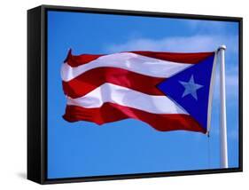 Puerto Rican Flag, San Juan, Puerto Rico-John Elk III-Framed Stretched Canvas