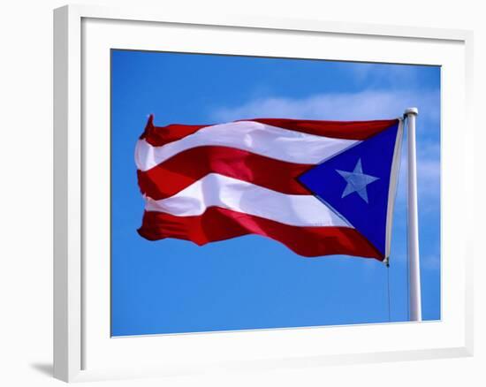 Puerto Rican Flag, San Juan, Puerto Rico-John Elk III-Framed Photographic Print