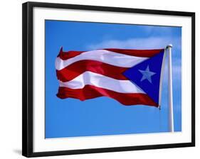 Puerto Rican Flag, San Juan, Puerto Rico-John Elk III-Framed Photographic Print