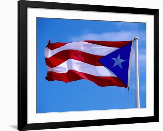 Puerto Rican Flag, San Juan, Puerto Rico-John Elk III-Framed Photographic Print