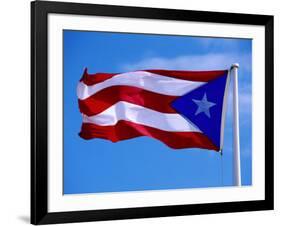 Puerto Rican Flag, San Juan, Puerto Rico-John Elk III-Framed Photographic Print