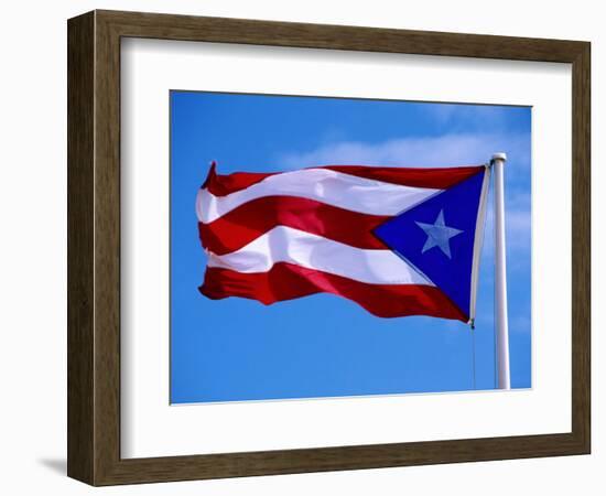 Puerto Rican Flag, San Juan, Puerto Rico-John Elk III-Framed Photographic Print