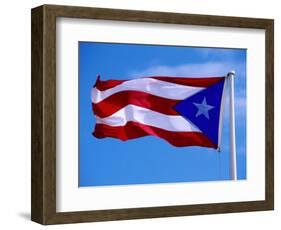 Puerto Rican Flag, San Juan, Puerto Rico-John Elk III-Framed Photographic Print