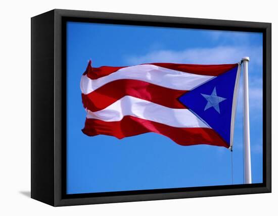 Puerto Rican Flag, San Juan, Puerto Rico-John Elk III-Framed Stretched Canvas