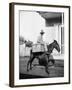 Puerto Rican Mail Carrier outside Post Office Photograph - Puerto Rico-Lantern Press-Framed Art Print