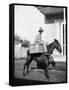 Puerto Rican Mail Carrier outside Post Office Photograph - Puerto Rico-Lantern Press-Framed Stretched Canvas