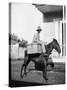 Puerto Rican Mail Carrier outside Post Office Photograph - Puerto Rico-Lantern Press-Stretched Canvas