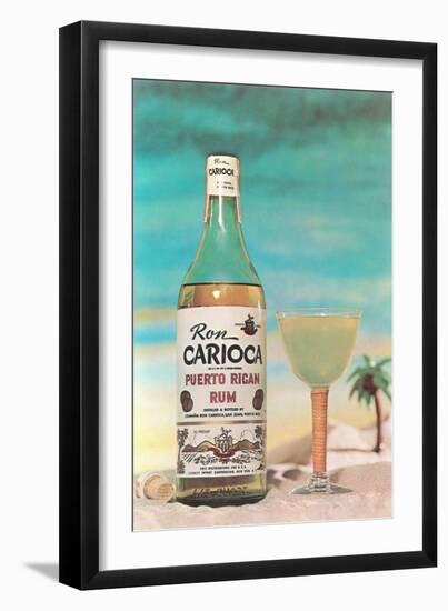 Puerto Rican Rum and Daiquiri, Retro-null-Framed Art Print