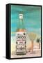 Puerto Rican Rum and Daiquiri, Retro-null-Framed Stretched Canvas