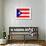 Puerto Rico National Flag-null-Framed Art Print displayed on a wall