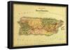 Puerto Rico - Panoramic Map-null-Framed Poster