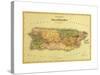 Puerto Rico - Panoramic Map-Lantern Press-Stretched Canvas