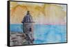 Puerto Rico Seaview from Fort El Morro-Markus Bleichner-Framed Stretched Canvas