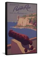 Puerto Rico, USA - Travel Promotional Poster-Lantern Press-Framed Stretched Canvas