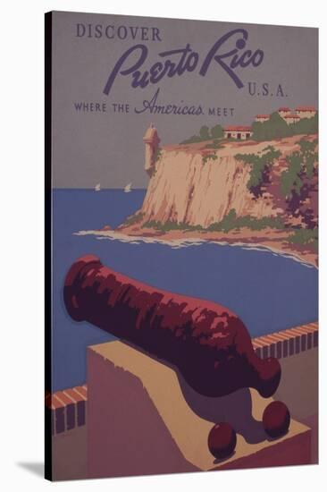Puerto Rico, USA - Travel Promotional Poster-Lantern Press-Stretched Canvas